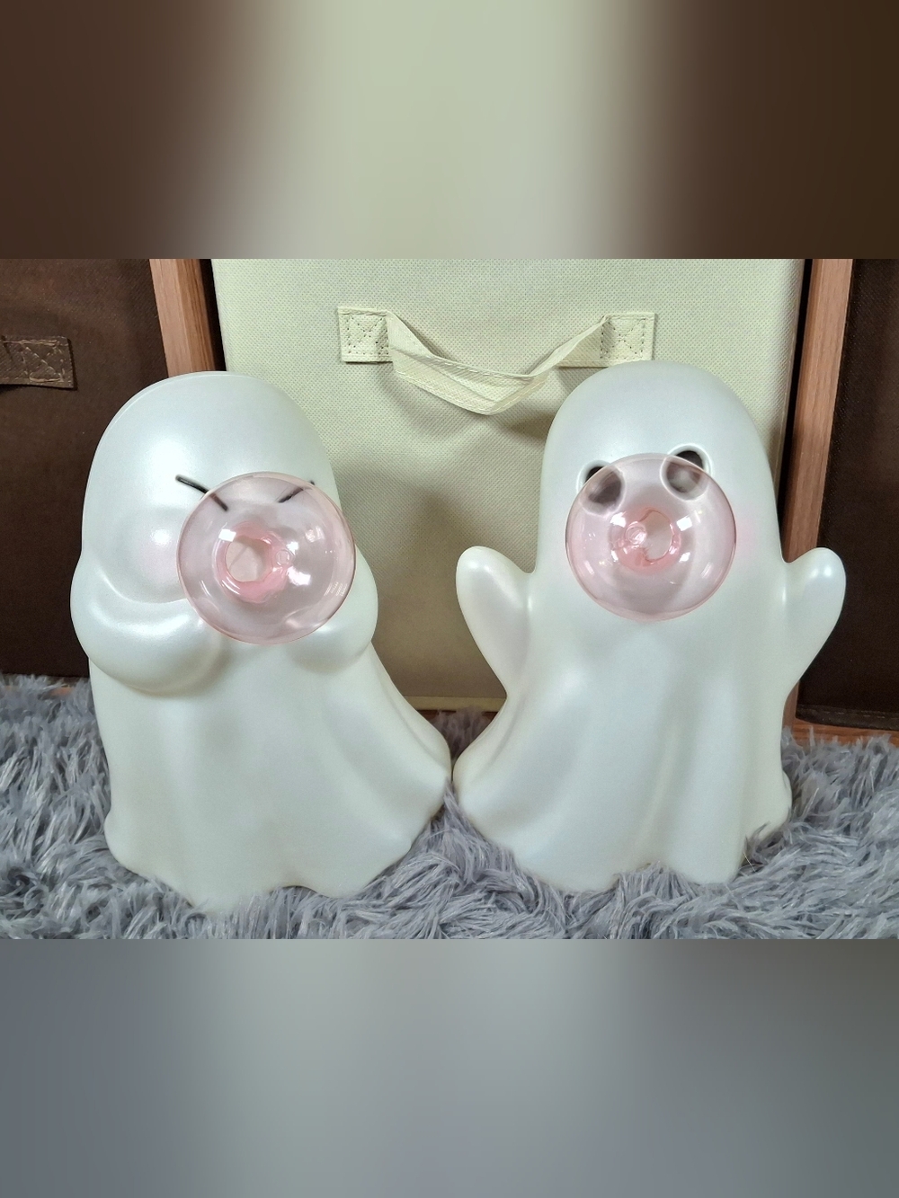 Viral Dollar General Halloween Bubblegum Blow Mold Ghost Set (2 Pieces)